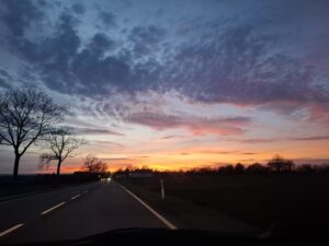 Sonnenuntergang, Herbst, Wolken
