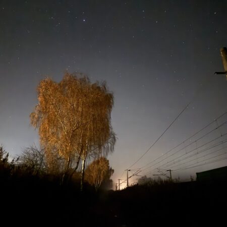 Nacht, Nebel, Sterne, Herbst, Winter